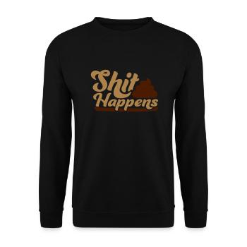 Poop pile shit happens - Unisex Sweatshirt - black - Front - Alina (178cm) & Michal (187cm)