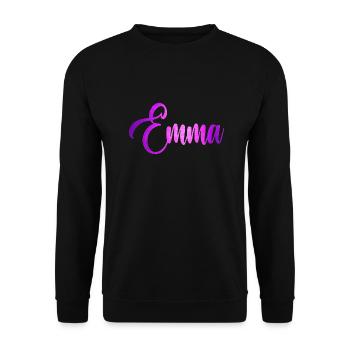 Emma - Unisex Sweatshirt - black - Front - Alina (178cm) & Michal (187cm)