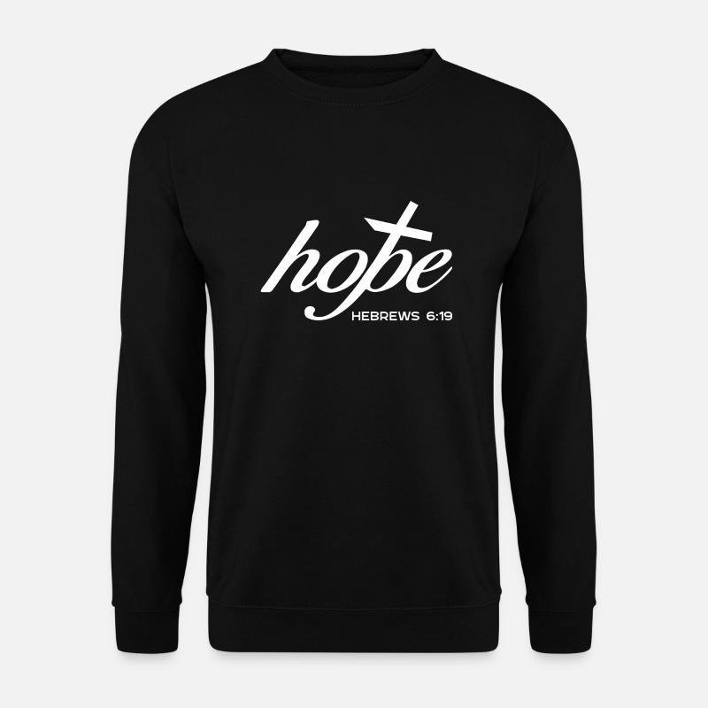 Jesus meine Hoffnung - hope Hebräer 6,19 - Unisex Pullover - Schwarz