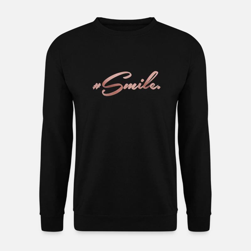 smile - Unisex Pullover - Schwarz