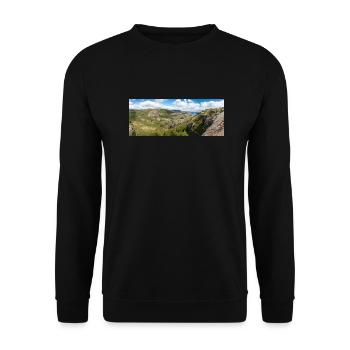 Tjødnane Seen Prekestolen in Rogaland in Norwegen - Unisex Pullover - Schwarz - Vorne - Alina (178cm) & Michal (187cm)