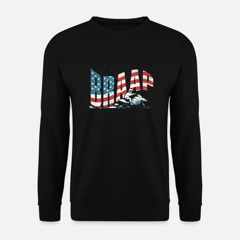 Braap Snowmobile Riding Snowmobiling Snowmobiler - Unisex Sweatshirt - black