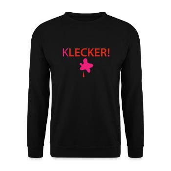 Lecker Klecker - Unisex Pullover - Schwarz - Vorne - Alina (178cm) & Michal (187cm)