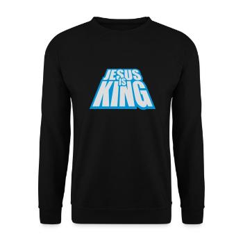 jesus is king quote - Unisex Sweatshirt - black - Front - Alina (178cm) & Michal (187cm)