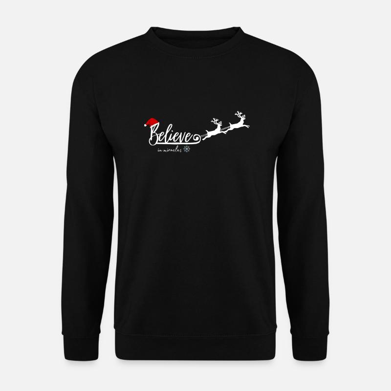 Believe in miracles_white - Unisex Sweatshirt - black