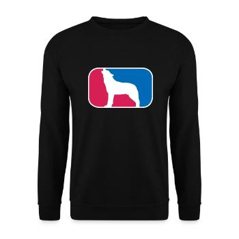 Wolf Hund Wildlife Werwolf lustige Geschenk - Unisex Pullover - Schwarz - Vorne - Alina (178cm) & Michal (187cm)