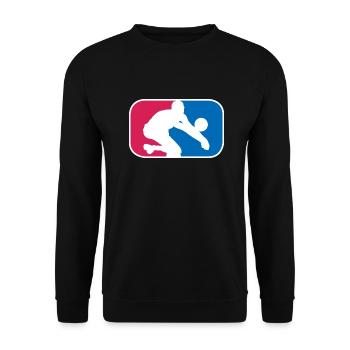 Volleyball Beachvolleyball Volley lustige Geschenk - Unisex Pullover - Schwarz - Vorne - Alina (178cm) & Michal (187cm)