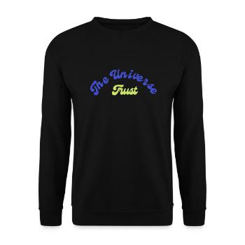 Trust the Universe - Unisex Sweatshirt - black - Front - Alina (178cm) & Michal (187cm)