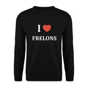 i love frelons - Sweat-shirt Unisexe - noir - Devant - Alina (178cm) & Michal (187cm)