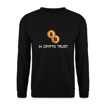Bitcoin Trading Crypto Aktien - Unisex Pullover - Schwarz - Vorne - Alina (178cm) & Michal (187cm)