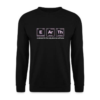 TERRE - avec des éléments du système persiode - Sweat-shirt Unisexe - noir - Devant - Alina (178cm) & Michal (187cm)