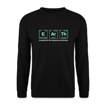 TERRE - avec des éléments du système persiode - Sweat-shirt Unisexe - noir - Devant - Alina (178cm) & Michal (187cm)
