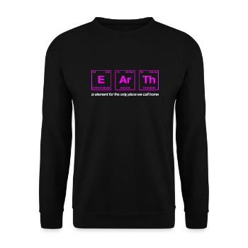 EARTH - with elements of the persiode system - Unisex Sweatshirt - black - Front - Alina (178cm) & Michal (187cm)