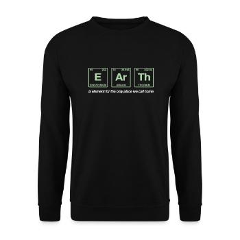 EARTH - with elements of the persiode system - Unisex Sweatshirt - black - Front - Alina (178cm) & Michal (187cm)