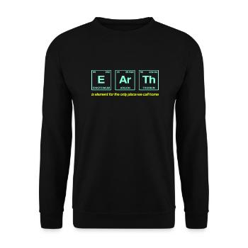 TERRE - avec des éléments du système persiode - Sweat-shirt Unisexe - noir - Devant - Alina (178cm) & Michal (187cm)