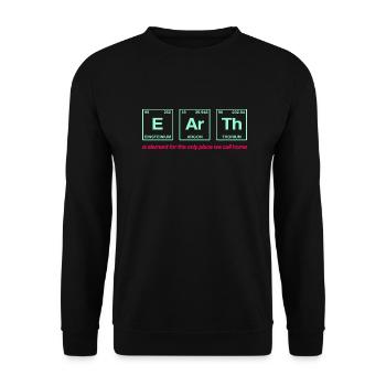TERRE - avec des éléments du système persiode - Sweat-shirt Unisexe - noir - Devant - Alina (178cm) & Michal (187cm)