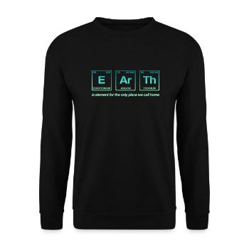 TERRE - avec des éléments du système persiode - Sweat-shirt Unisexe - noir - Devant - Alina (178cm) & Michal (187cm)