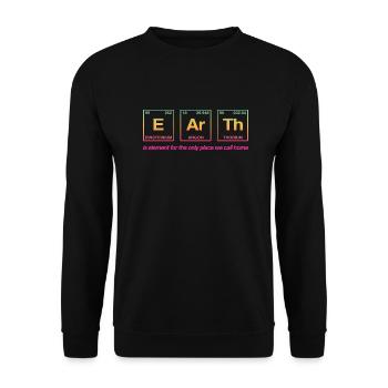 EARTH - with elements of the persiode system - Unisex Sweatshirt - black - Front - Alina (178cm) & Michal (187cm)
