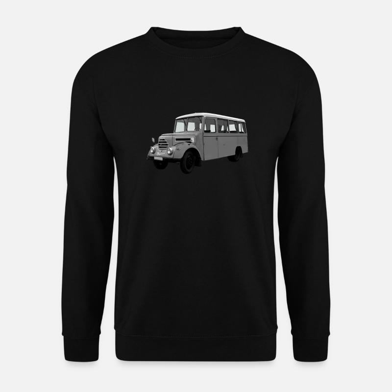 Bus Garant Robur Zittau DDR Oldtimer Ostalgie - Unisex Pullover - Schwarz