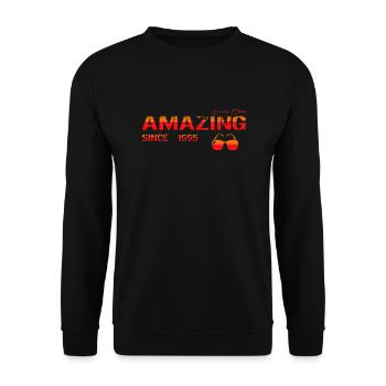 Amazing since 1995 - Unisex Pullover - Schwarz - Vorne - Alina (178cm) & Michal (187cm)