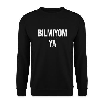 Bilmiyom ya - Unisex Pullover - Schwarz - Vorne - Alina (178cm) & Michal (187cm)