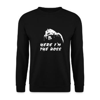 Gorilla - Monkey - Unisex Sweatshirt - black - Front - Alina (178cm) & Michal (187cm)