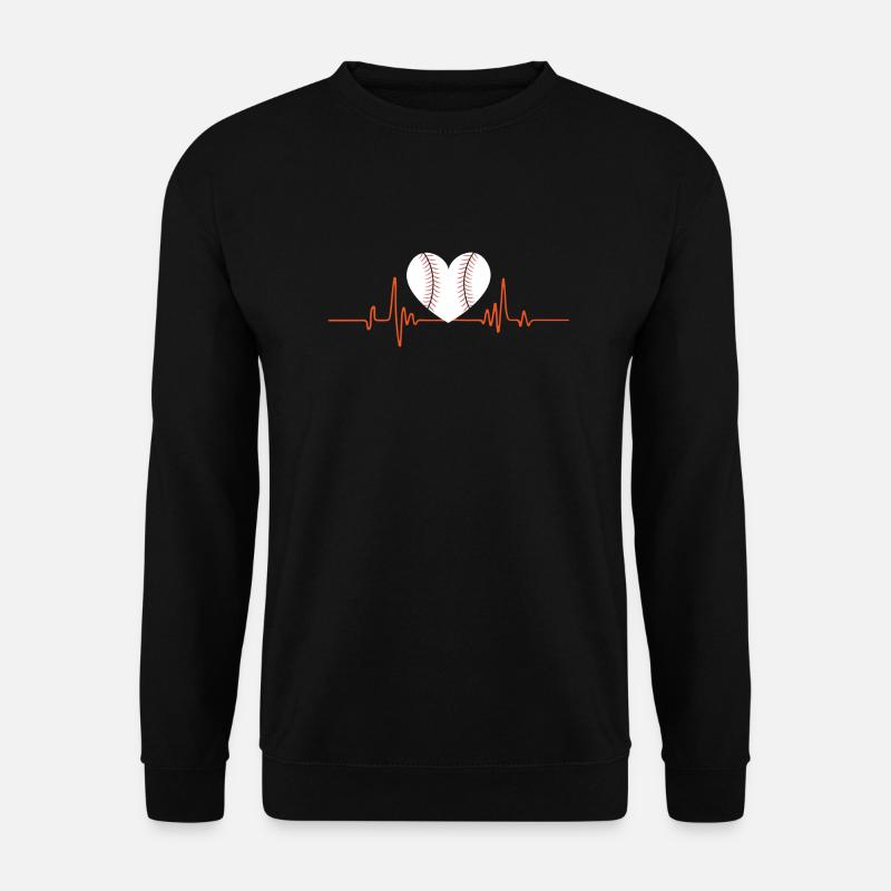 Baseball Herzschlag - Unisex Pullover - Schwarz