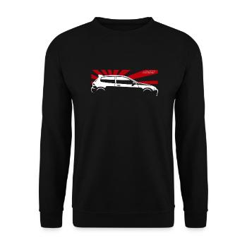 JDM EG6 Japan Domestic Market Car - Unisex Sweatshirt - black - Front - Alina (178cm) & Michal (187cm)