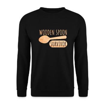 Wooden Spoon Survivor - Unisex Sweatshirt - black - Front - Alina (178cm) & Michal (187cm)