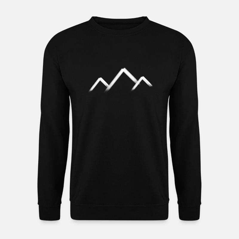 Mountains Mountain Sketch Gift - Unisex Sweatshirt - black