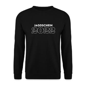 Jagdschein 2022 - Unisex Pullover - Schwarz - Vorne - Alina (178cm) & Michal (187cm)