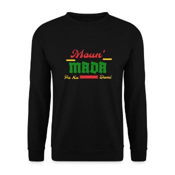 Moun Mada pa ka domi - Sweat-shirt Unisexe - noir - Devant - Alina (178cm) & Michal (187cm)