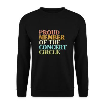 Fier membre du Cercle de concerts - Sweat-shirt Unisexe - noir - Devant - Alina (178cm) & Michal (187cm)