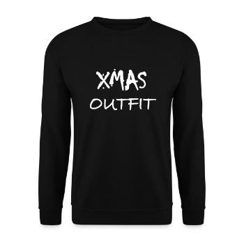 Mein Weihnachtsoutfit - Unisex Pullover - Schwarz - Vorne - Alina (178cm) & Michal (187cm)