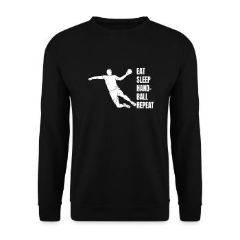 Handball handball player handball team handball fan - Unisex Sweatshirt - black - Front - Alina (178cm) & Michal (187cm)