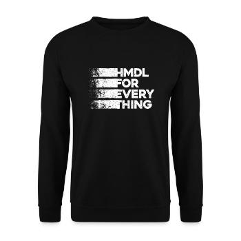 HMDL for Evth - Alhamdulillah for everything - Unisex Sweatshirt - black - Front - Alina (178cm) & Michal (187cm)