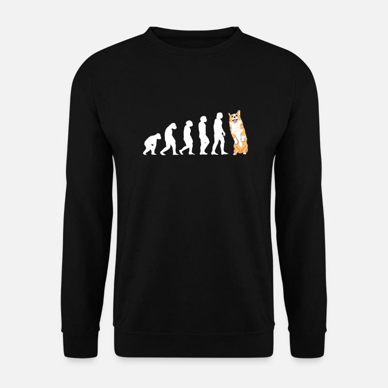 Évolution du chien Corgi - Sweat-shirt Unisexe - noir