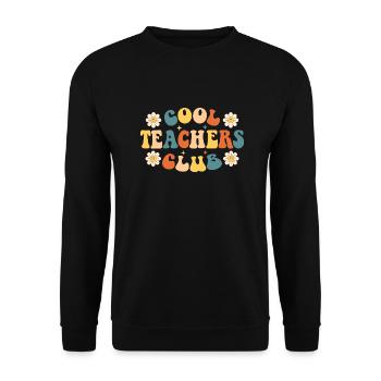 Cooler Lehrer-Club - Unisex Pullover - Schwarz - Vorne - Alina (178cm) & Michal (187cm)