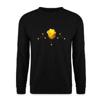 Roses Yellow Rose - Unisex Sweatshirt - black - Front - Alina (178cm) & Michal (187cm)