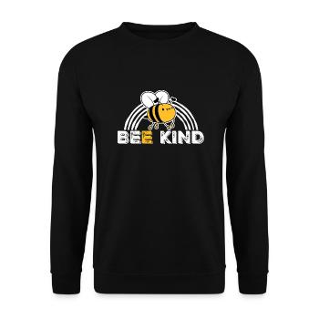 Be Kind Cute Honey Kindness Bee Love Inspirational - Unisex Sweatshirt - black - Front - Alina (178cm) & Michal (187cm)