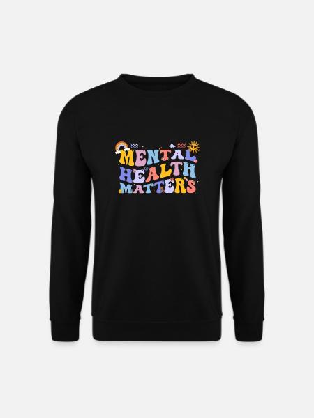 Świadomość zdrowia psychicznego Vintage Groovy Mental - Bluza unisex - czarny