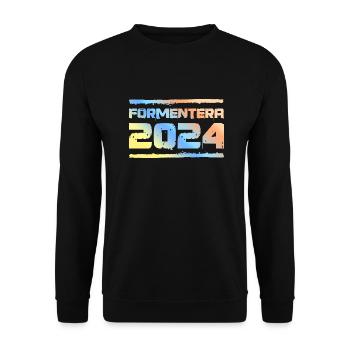 Formentera 2024 Bunt - Unisex Pullover - Schwarz - Vorne - Alina (178cm) & Michal (187cm)