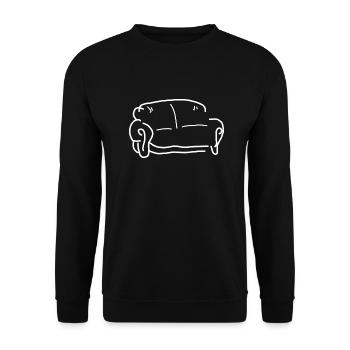 Sofa - Unisex Pullover - Schwarz - Vorne - Alina (178cm) & Michal (187cm)