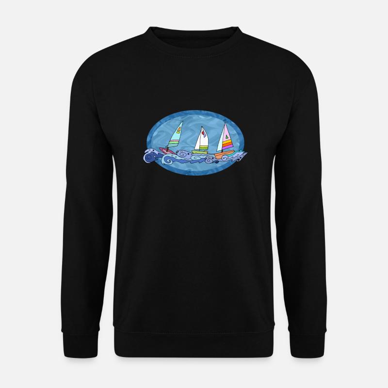 Segelboote - Unisex Pullover - Schwarz