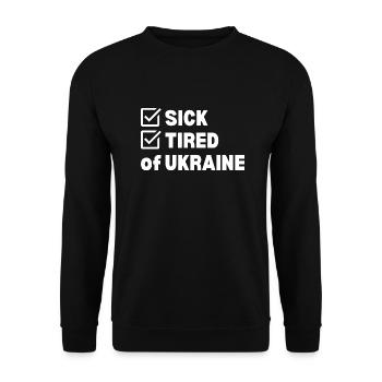 Sick and Tired - Unisex Sweatshirt - black - Front - Alina (178cm) & Michal (187cm)