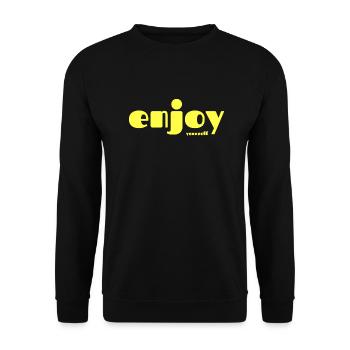 ENJOY yourself ! - Sweat-shirt Unisexe - noir - Devant - Alina (178cm) & Michal (187cm)