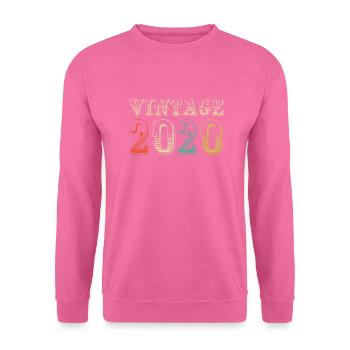 Vintage 2020 - 4th birthday - 4 years old - Unisex Sweatshirt - pink - Front