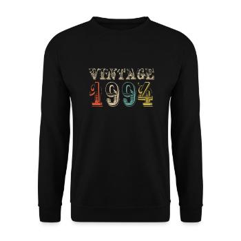 Vintage 1994- 30 th birthday - 30 ans - Sweat-shirt Unisexe - noir - Devant - Alina (178cm) & Michal (187cm)