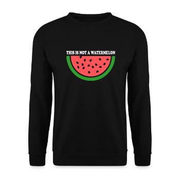 THIS IS NOT A WATERMELON - Unisex Pullover - Schwarz - Vorne - Alina (178cm) & Michal (187cm)