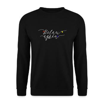 Helau, Fastnacht, Fassenacht, 5. Jahreszeit - Unisex Pullover - Schwarz - Vorne - Alina (178cm) & Michal (187cm)